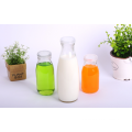 Haonai 200/250/500ml sealed glass milk bottles with the plastic lid